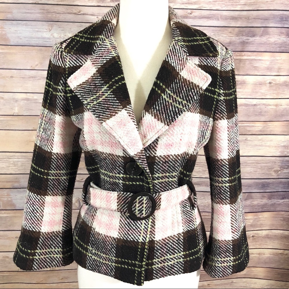 Cabi Italian Cloth Plaid Kate Jacket 730